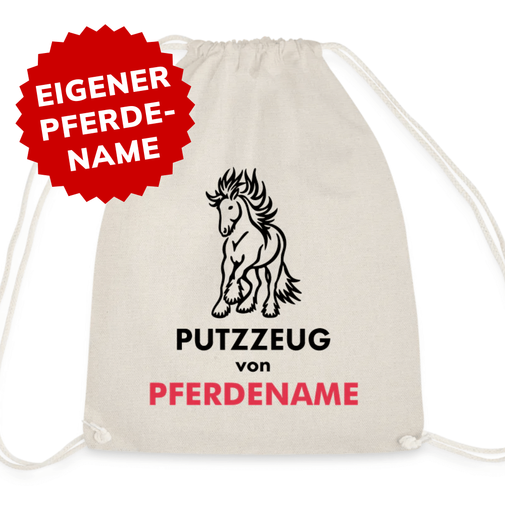 "Putzzeug von PFERDENAME" Tinker - mit eigenem Pferdenamen personalisierbar