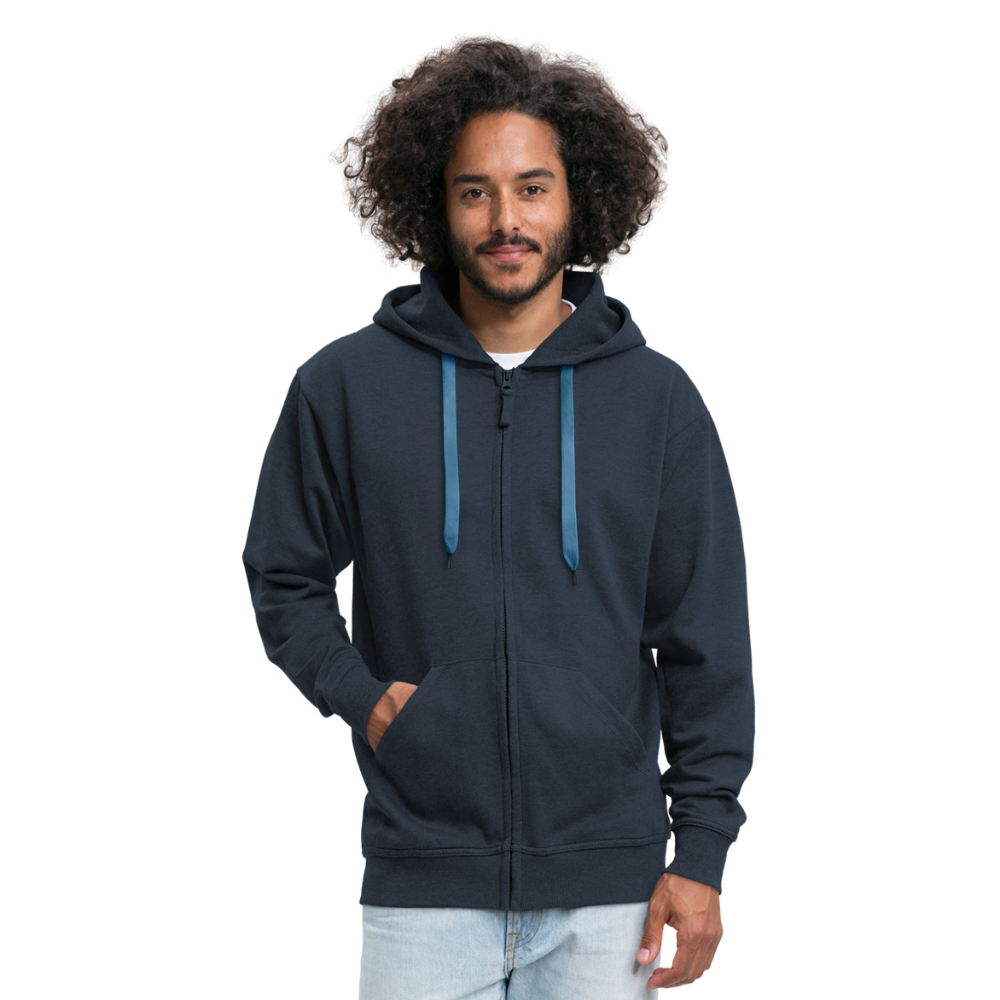 "Auf Pferd & Glück sitzen" Illustrationsstil - Männer Premium Kapuzenjacke - Navy