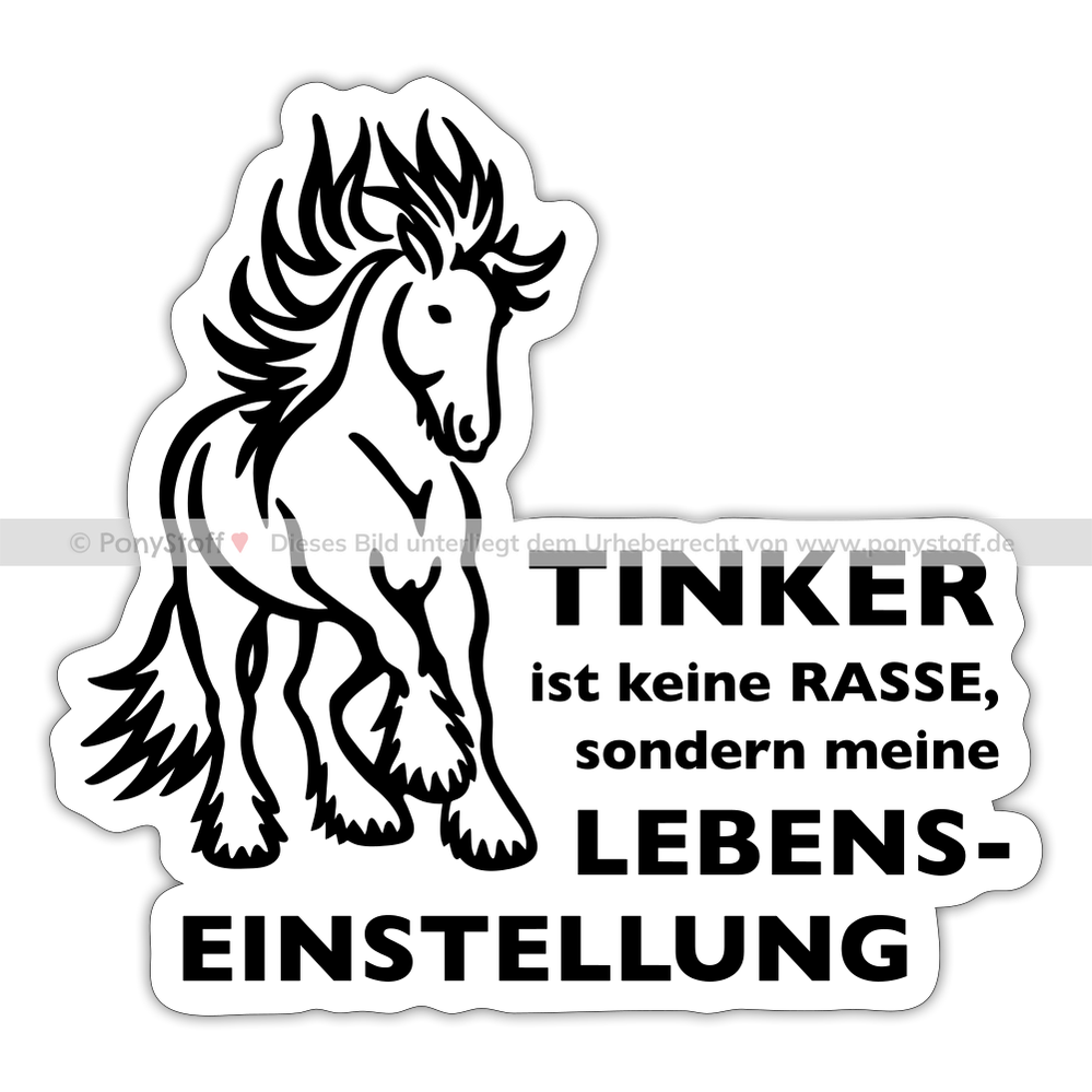 "Lebenseinstellung Tinker" Grafik-Stil - Sticker - Mattweiß