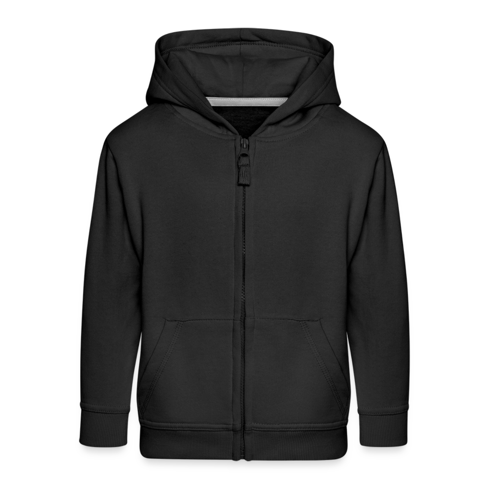 "Auf Pferd & Glück sitzen" Grafik-Stil - Kinder Kapuzenjacke - Schwarz