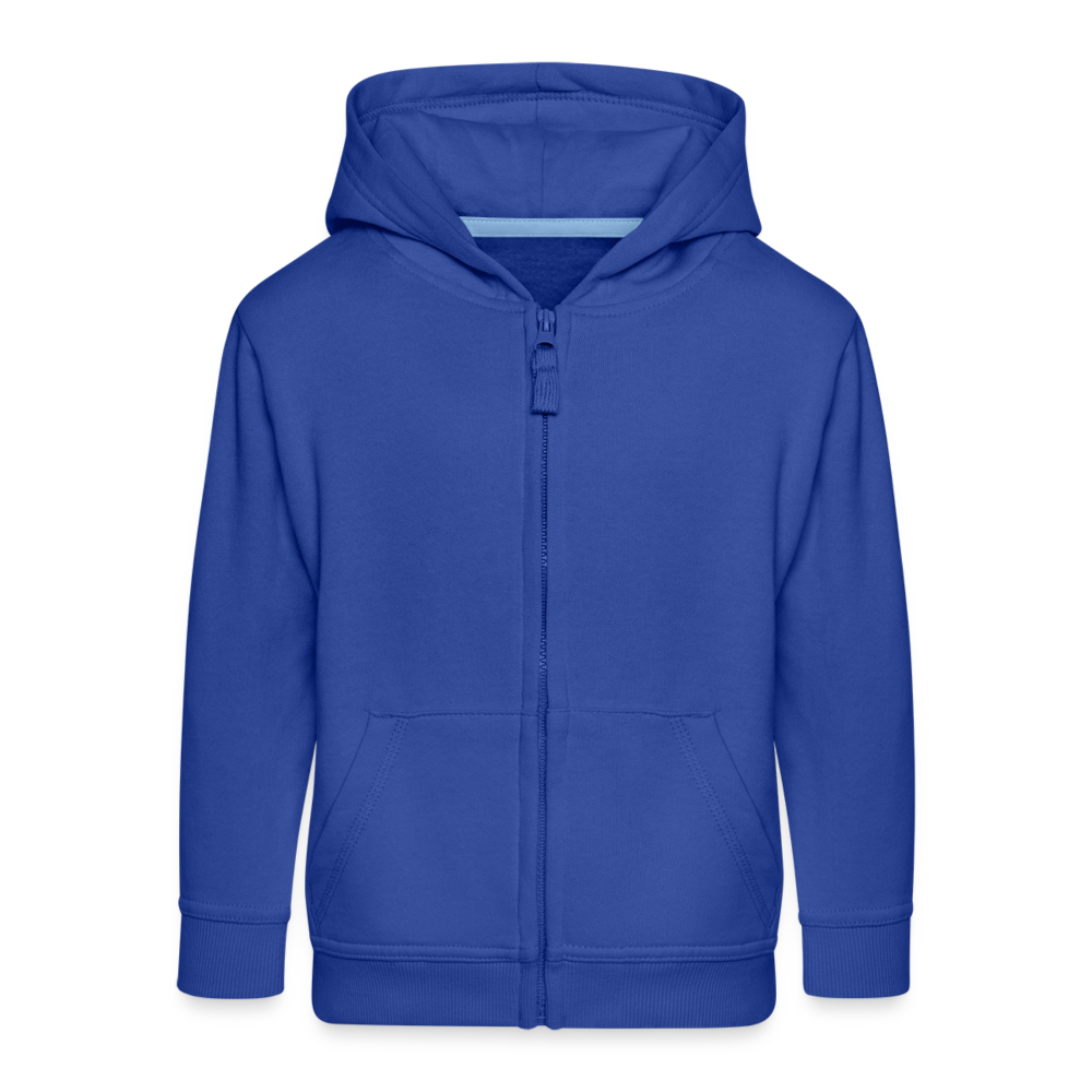 "Auf Pferd & Glück sitzen" Grafik-Stil - Kinder Kapuzenjacke - Royalblau
