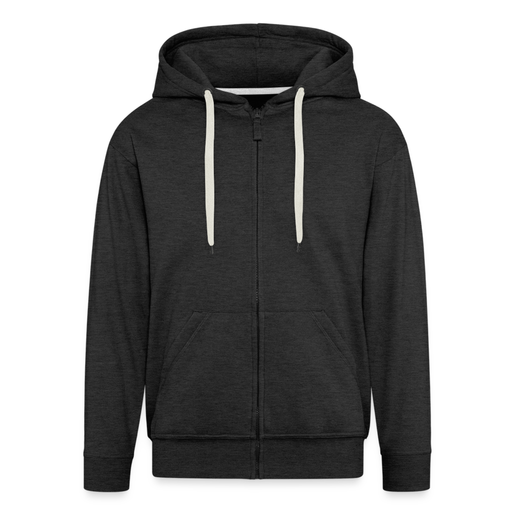 "Auf Pferd & Glück sitzen" Aquarell-Stil - Männer / Unisex Kapuzenjacke - Anthrazit