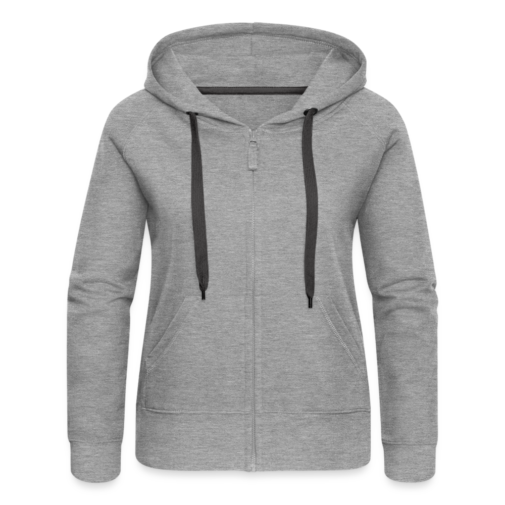 "Auf Pferd & Glück sitzen" Aquarell-Stil - Frauen Kapuzenjacke - Grau meliert
