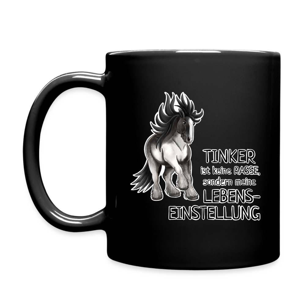 "Lebenseinstellung Tinker" Illustrations-Stil - Tasse schwarz - Schwarz