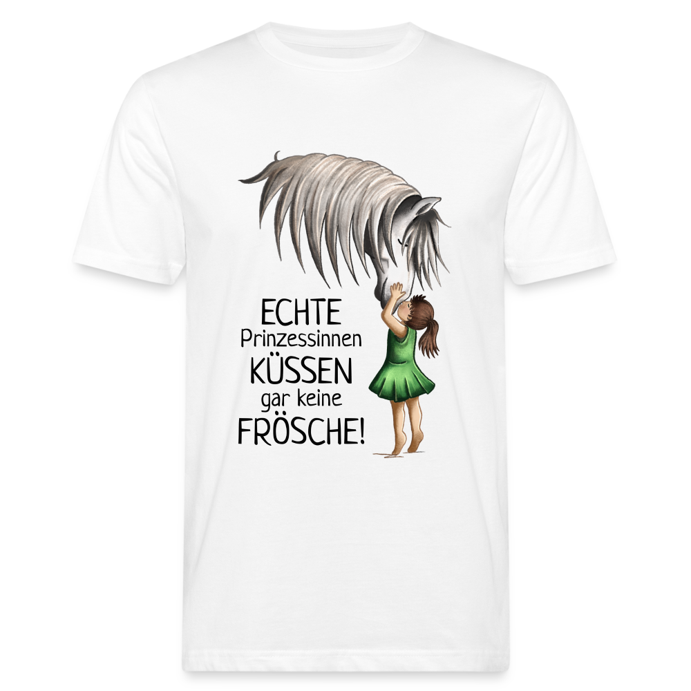 "Prinzessinnen-Kuss" Illustrations-Stil - Männer Bio-T-Shirt - weiß
