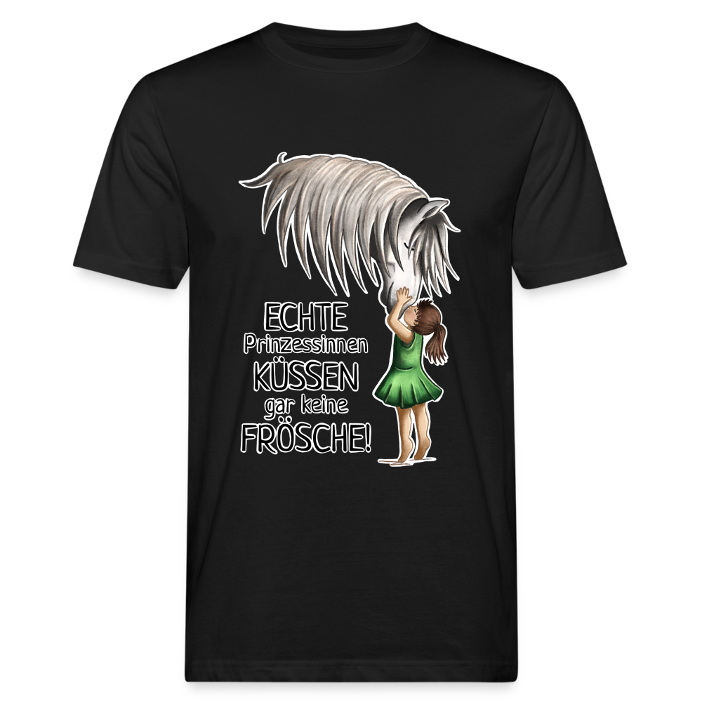 "Prinzessinnen-Kuss" Illustrations-Stil - Männer Bio-T-Shirt - Schwarz