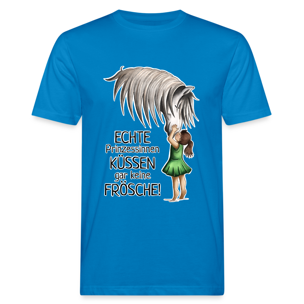 "Prinzessinnen-Kuss" Illustrations-Stil - Männer Bio-T-Shirt - Pfauenblau