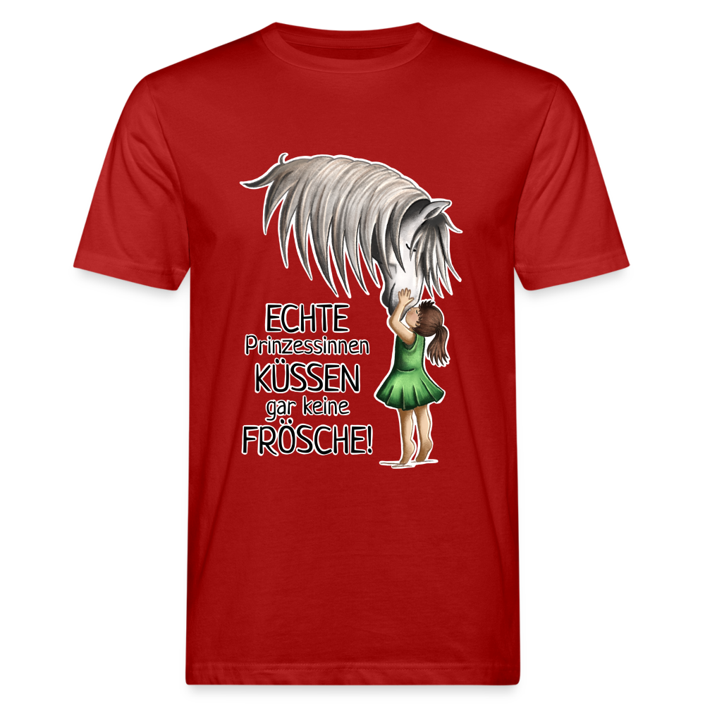 "Prinzessinnen-Kuss" Illustrations-Stil - Männer Bio-T-Shirt - Dunkelrot