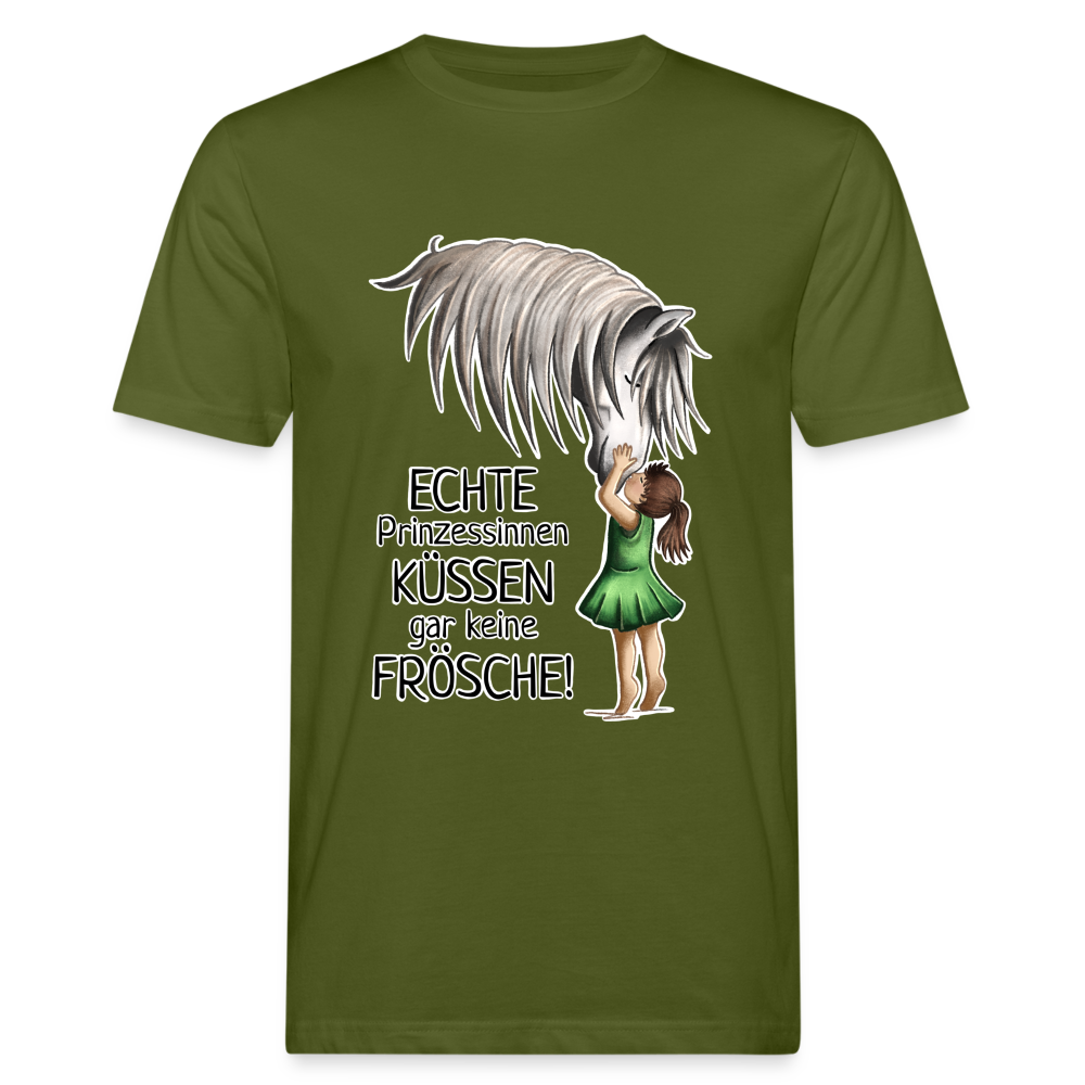 "Prinzessinnen-Kuss" Illustrations-Stil - Männer Bio-T-Shirt - Moosgrün