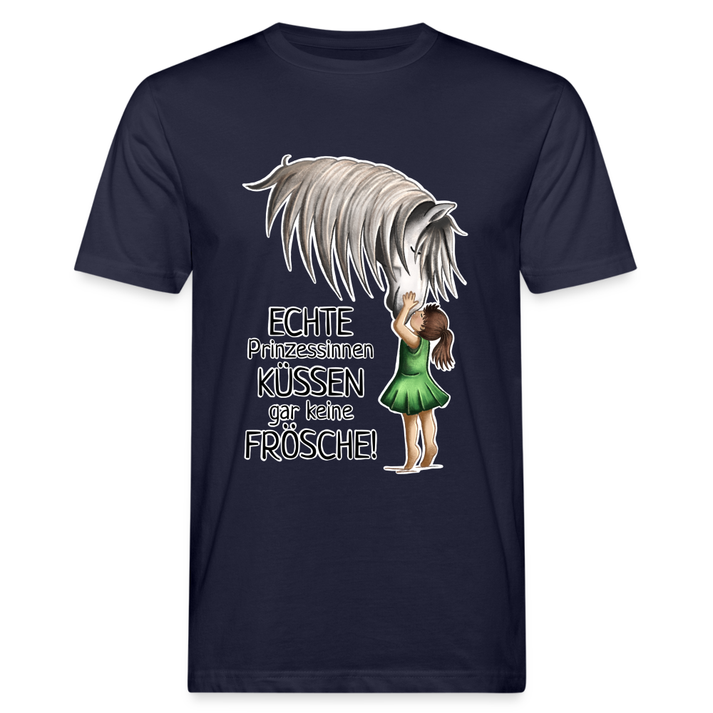 "Prinzessinnen-Kuss" Illustrations-Stil - Männer Bio-T-Shirt - Navy