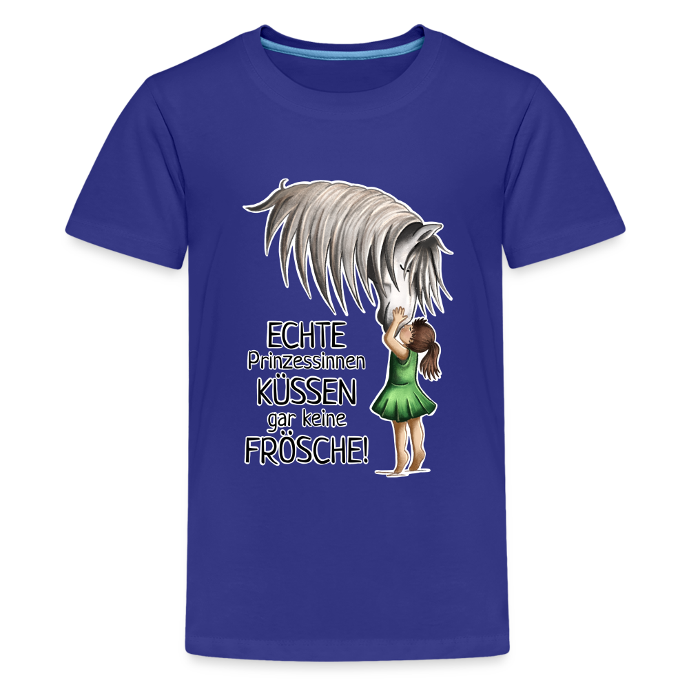 "Prinzessinnen-Kuss" Illustrations-Stil - Teenager T-Shirt - Königsblau