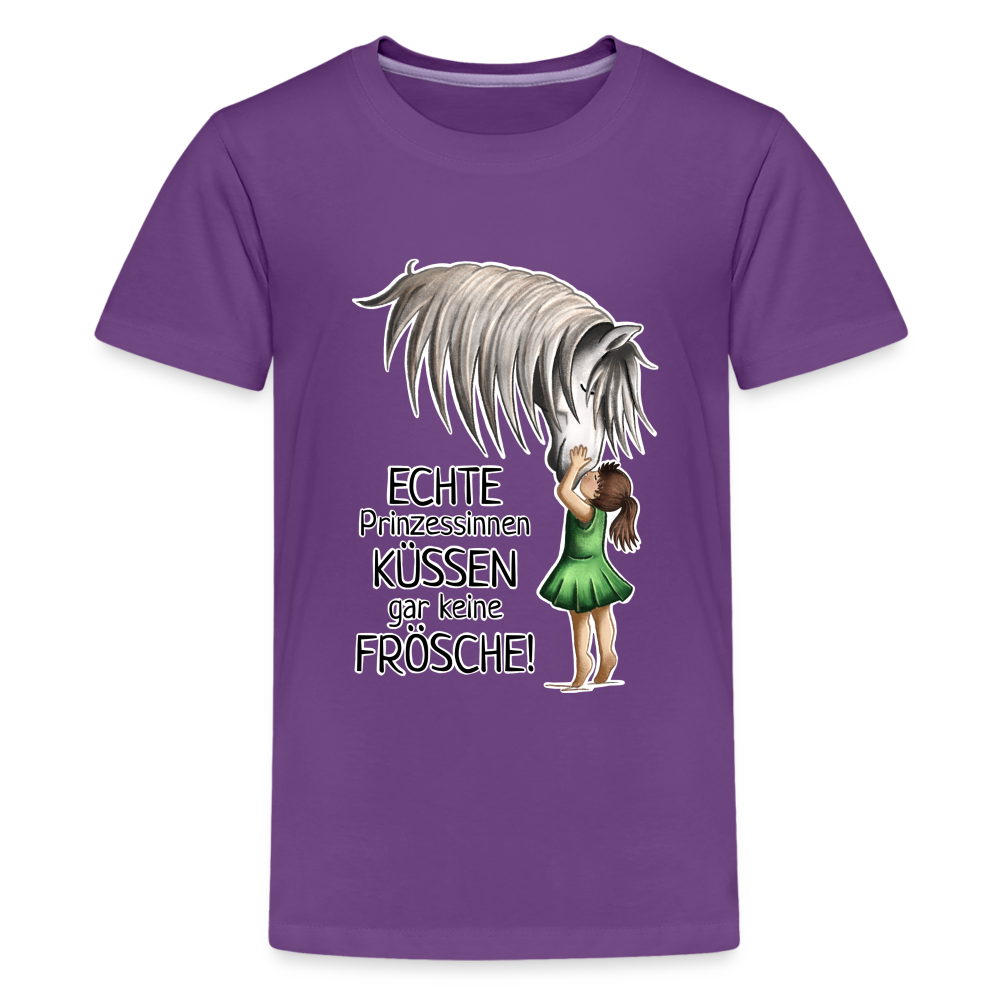"Prinzessinnen-Kuss" Illustrations-Stil - Teenager T-Shirt - Lila