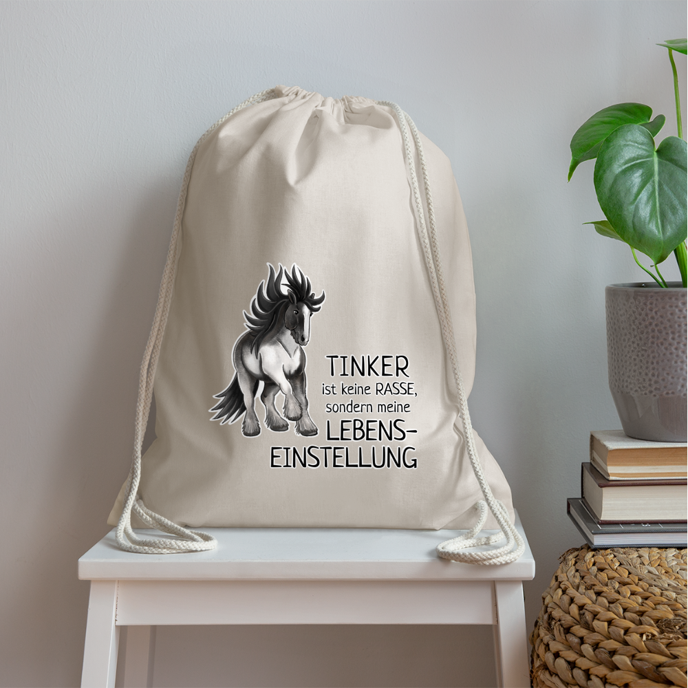 "Lebenseinstellung Tinker" Illustrations-Stil - Stallbeutel - Natur