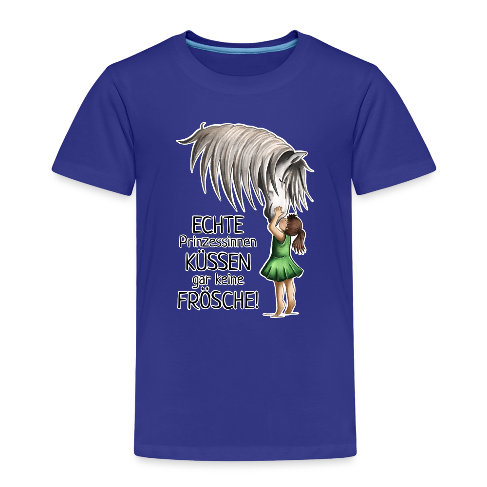 "Prinzessinnen-Kuss" Illustrations-Stil - Kinder T-Shirt - Königsblau