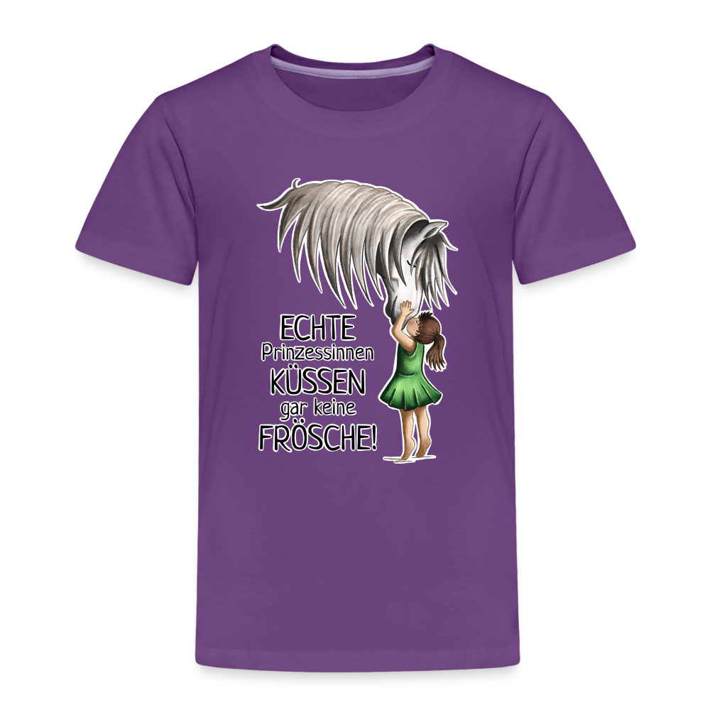 "Prinzessinnen-Kuss" Illustrations-Stil - Kinder T-Shirt - Lila