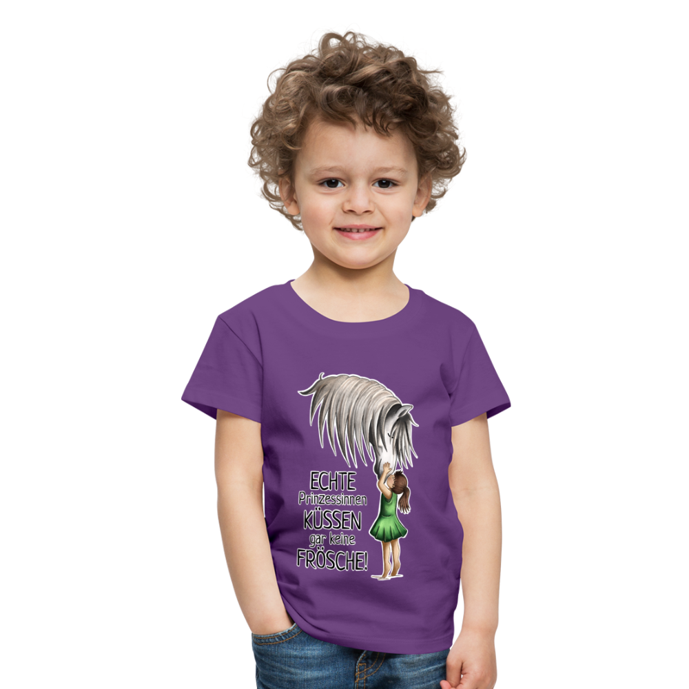 "Prinzessinnen-Kuss" Illustrations-Stil - Kinder T-Shirt - Lila