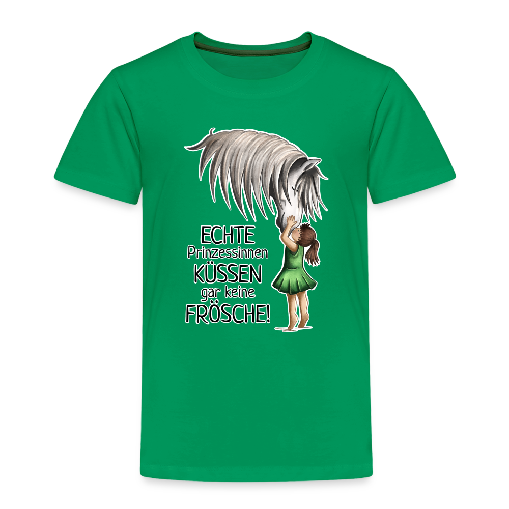 "Prinzessinnen-Kuss" Illustrations-Stil - Kinder T-Shirt - Kelly Green