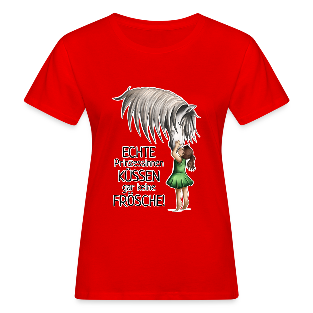 "Prinzessinnen-Kuss" Illustrations-Stil - Frauen Bio-T-Shirt - Rot