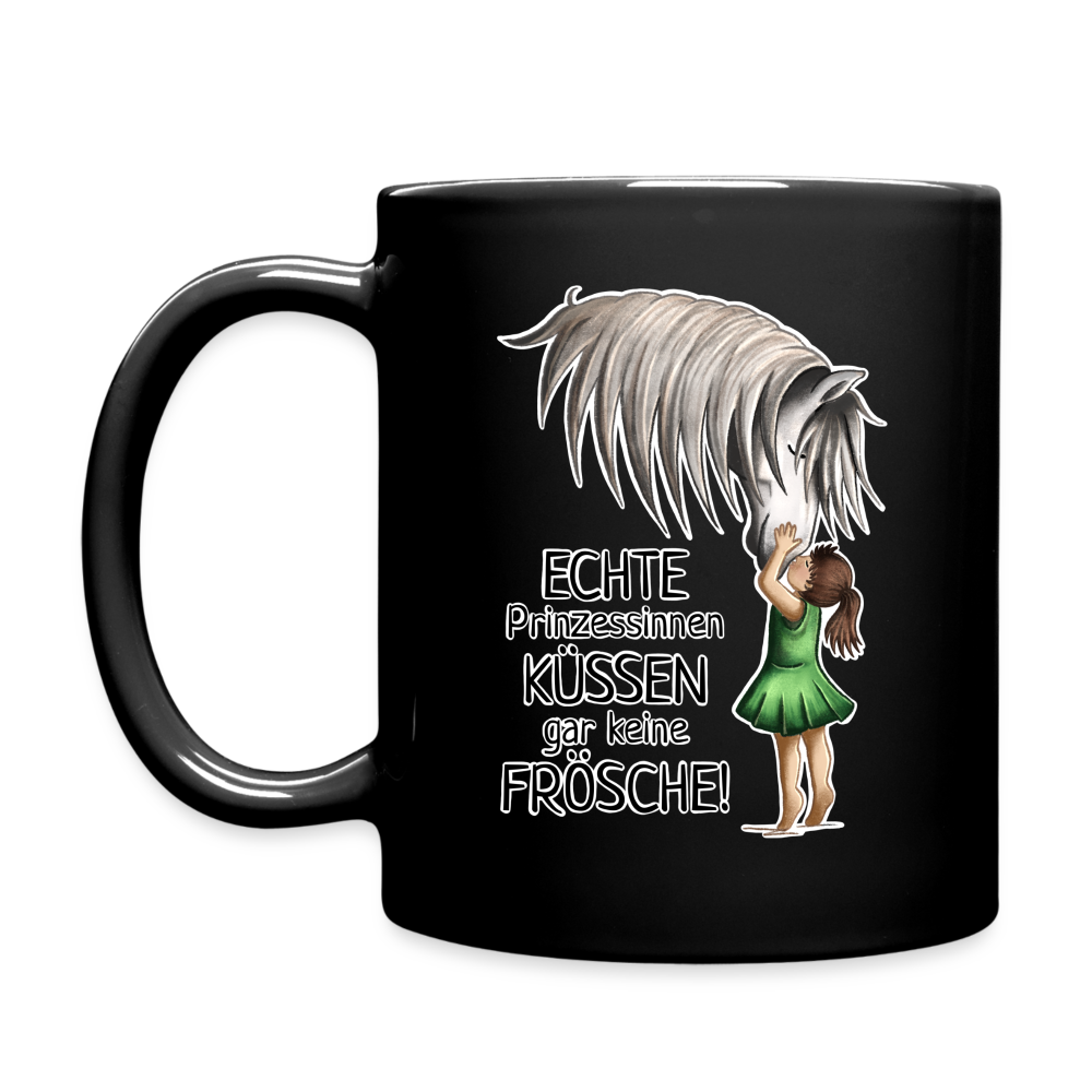 "Prinzessinnen-Kuss" Illustrations-Stil - Tasse einfarbig - Schwarz