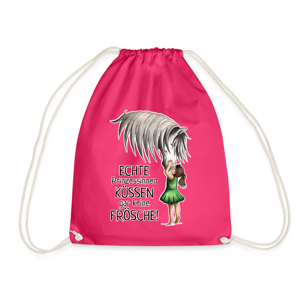 "Prinzessinnen-Kuss" Illustrations-Stil - Stallbeutel - Fuchsia