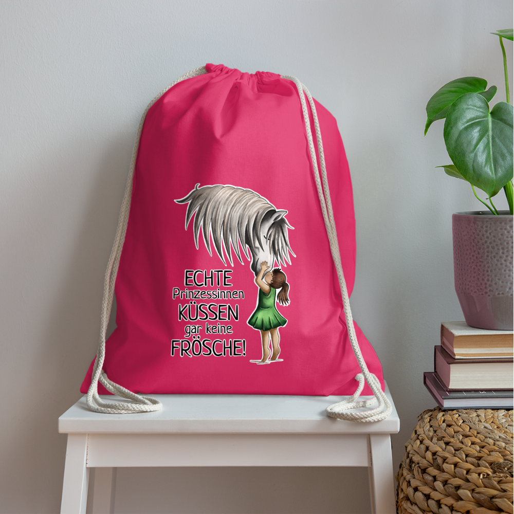 "Prinzessinnen-Kuss" Illustrations-Stil - Stallbeutel - Fuchsia