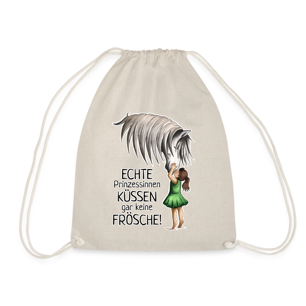 "Prinzessinnen-Kuss" Illustrations-Stil - Stallbeutel - Natur