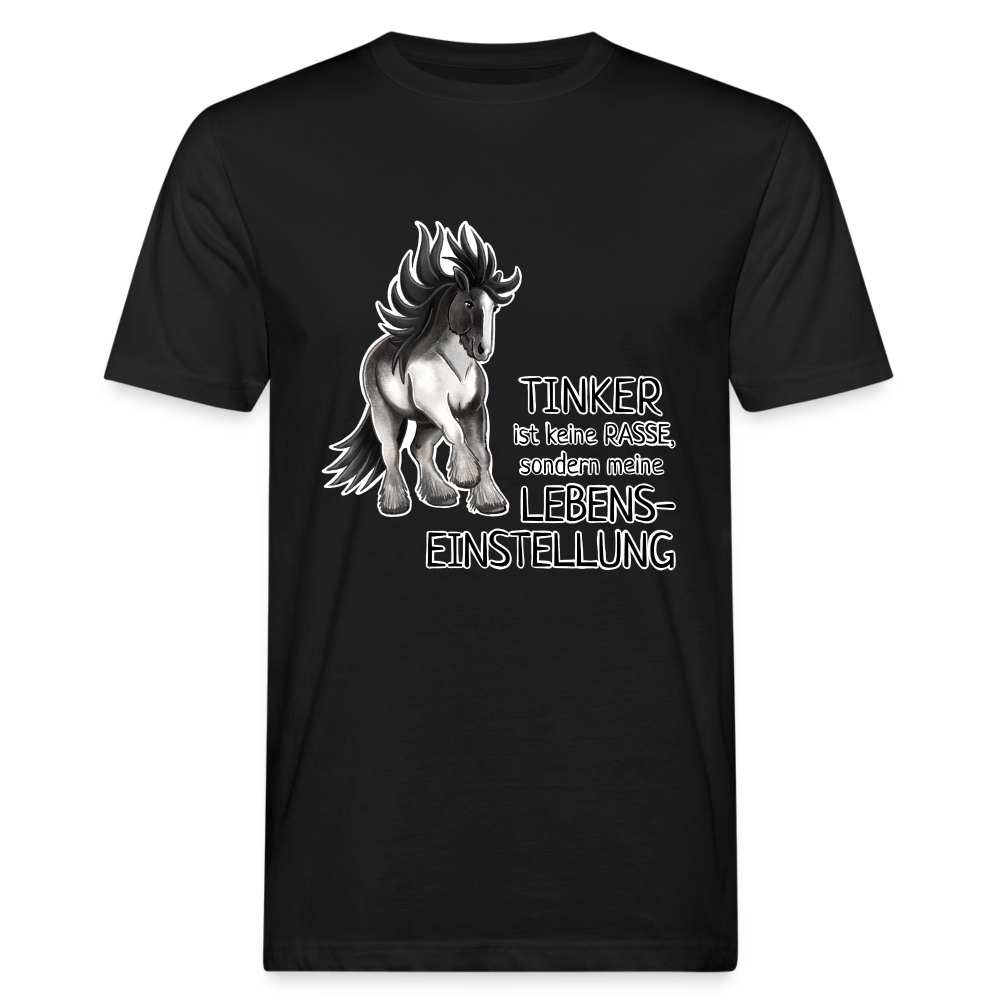 "Lebenseinstellung Tinker" Illustrations-Stil - Männer Bio-T-Shirt - Schwarz