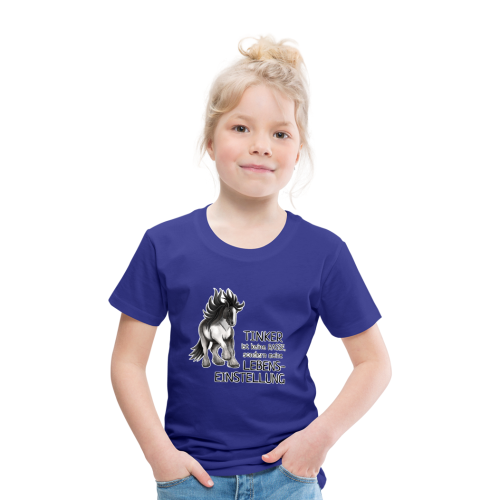 "Lebenseinstellung Tinker" Illustrations-Stil - Kinder T-Shirt - Königsblau