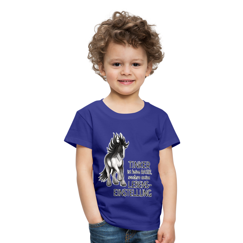 "Lebenseinstellung Tinker" Illustrations-Stil - Kinder T-Shirt - Königsblau