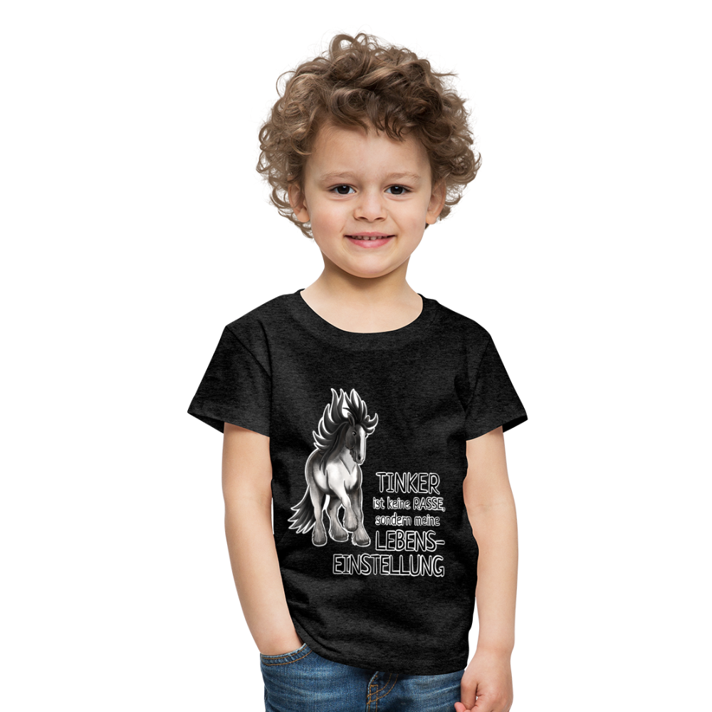 "Lebenseinstellung Tinker" Illustrations-Stil - Kinder T-Shirt - Anthrazit