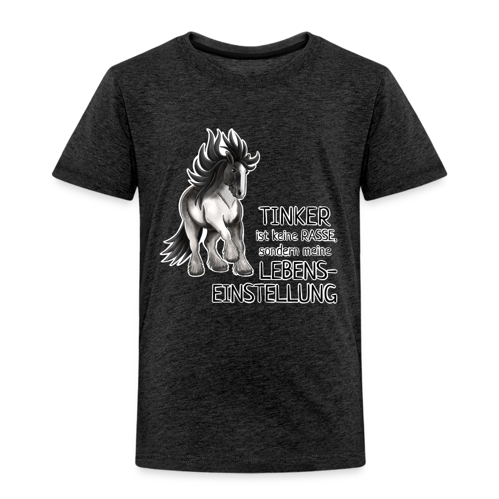 "Lebenseinstellung Tinker" Illustrations-Stil - Kinder T-Shirt - Anthrazit