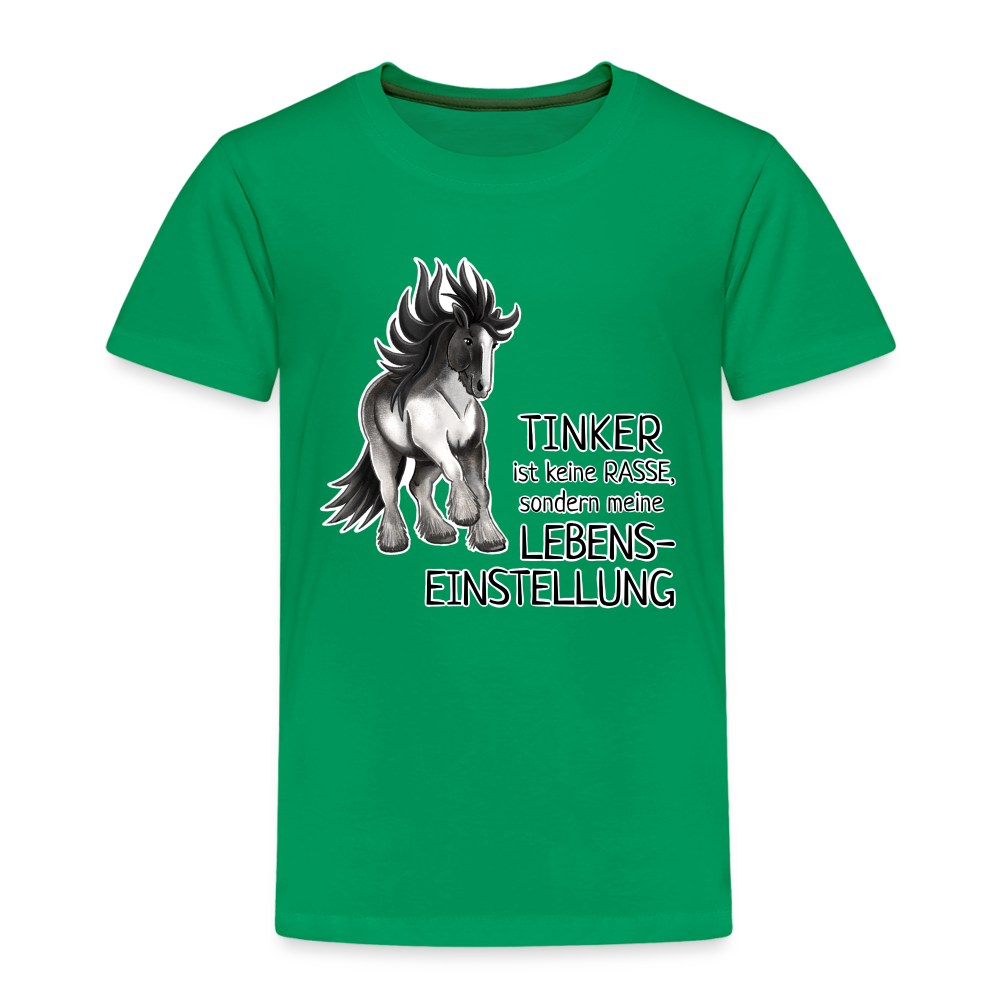 "Lebenseinstellung Tinker" Illustrations-Stil - Kinder T-Shirt - Kelly Green
