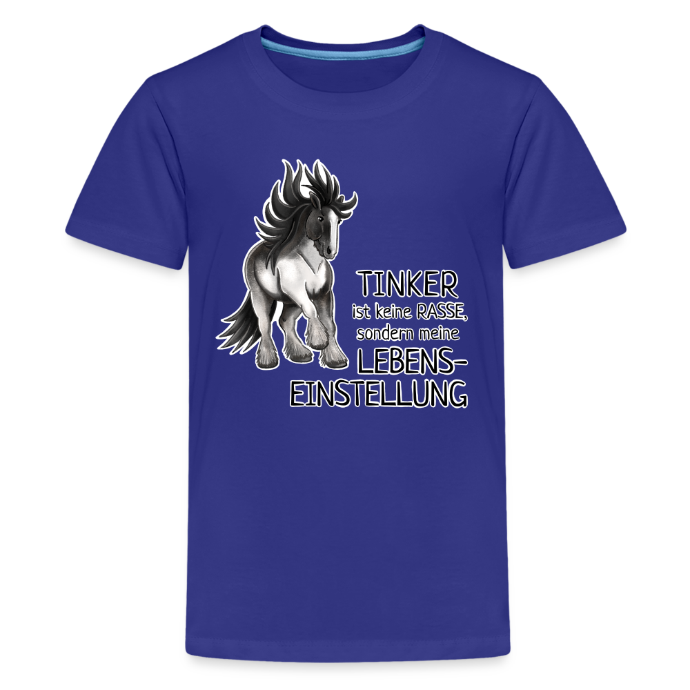 "Lebenseinstellung Tinker" Illustrations-Stil - Teenager T-Shirt - Königsblau