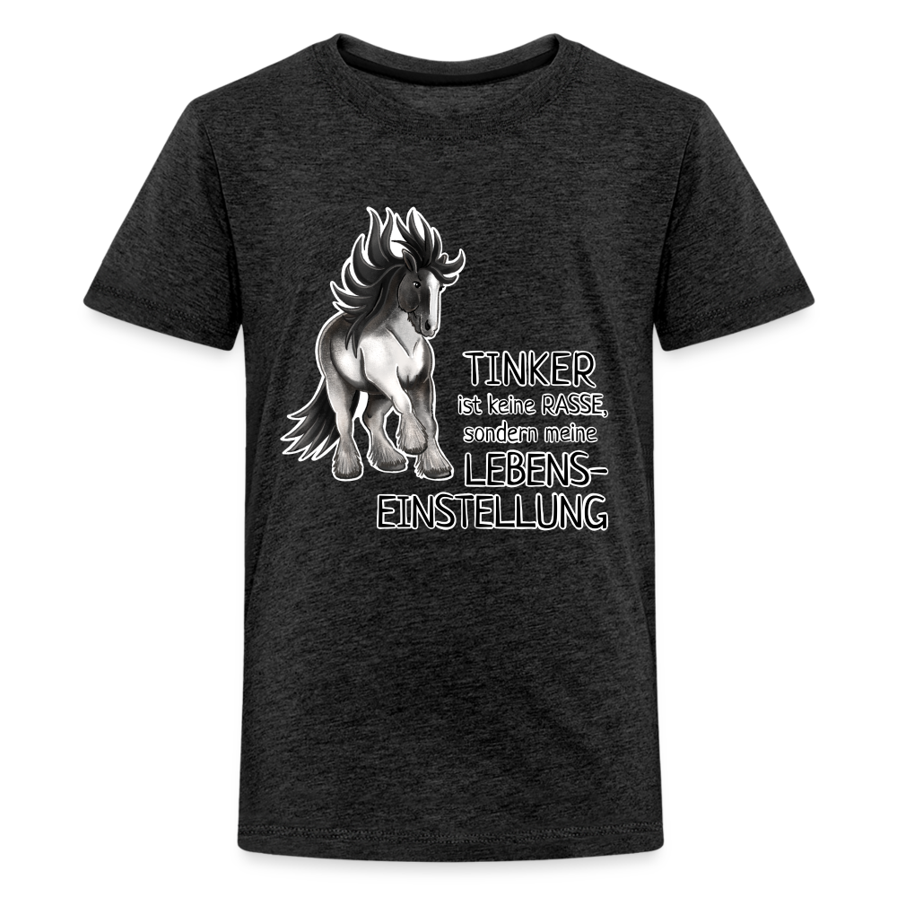 "Lebenseinstellung Tinker" Illustrations-Stil - Teenager T-Shirt - Anthrazit