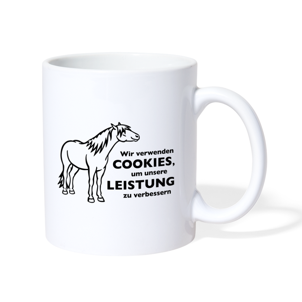 "Cookieverwendung" Grafik-Stil - Tasse weiß - weiß