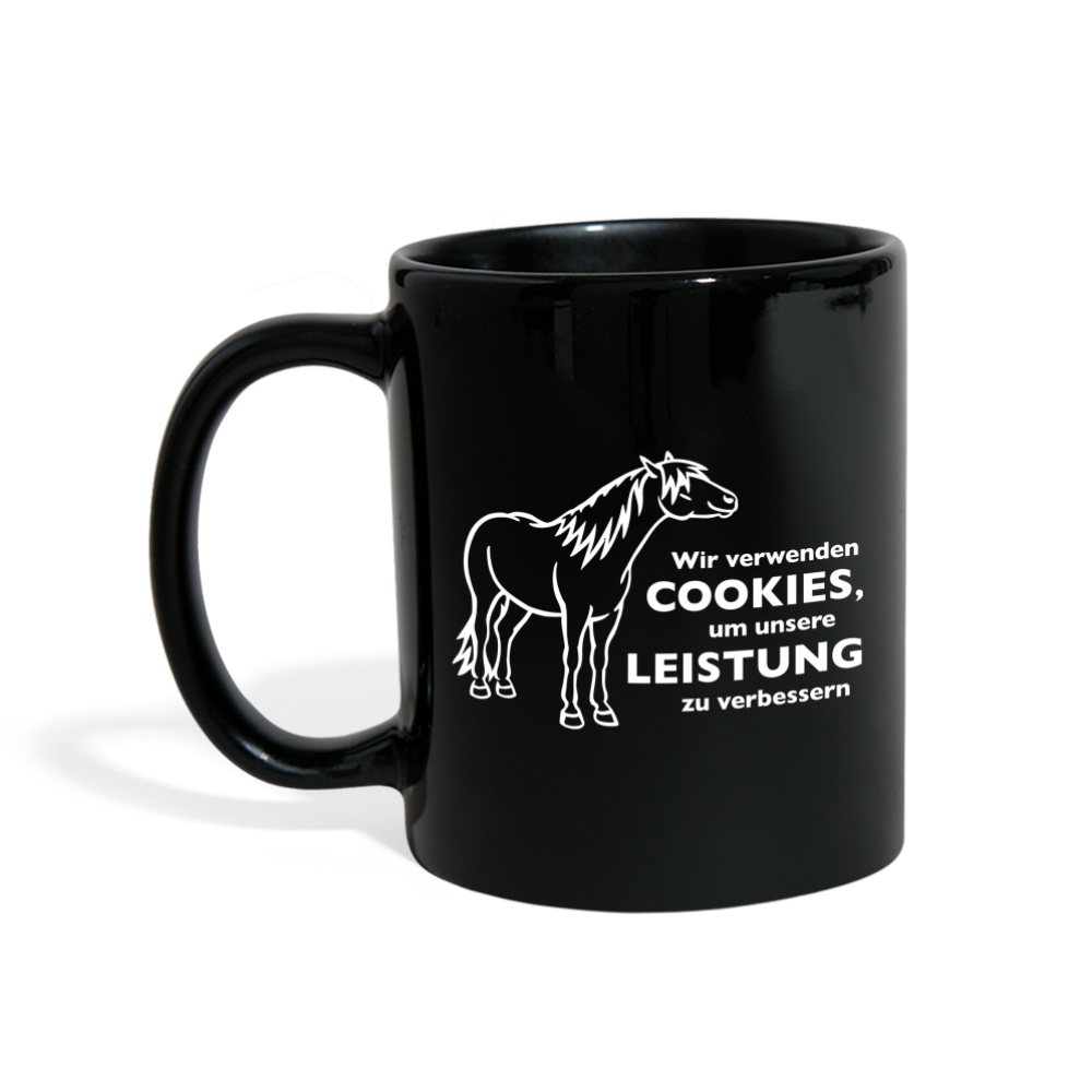 "Cookieverwendung" Grafik-Stil - Tasse schwarz - Schwarz