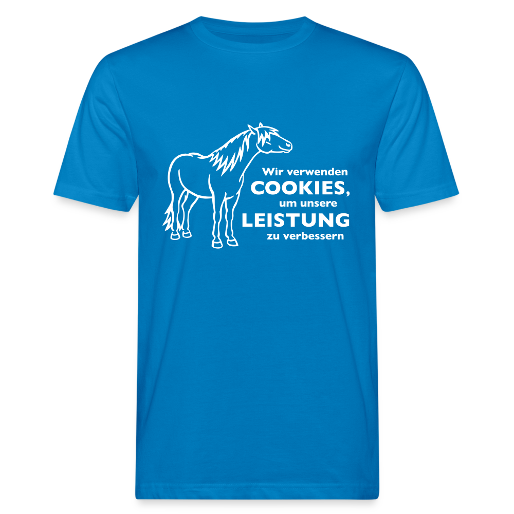 "Cookieverwendung" Grafik-Stil - Männer Bio-T-Shirt - Pfauenblau