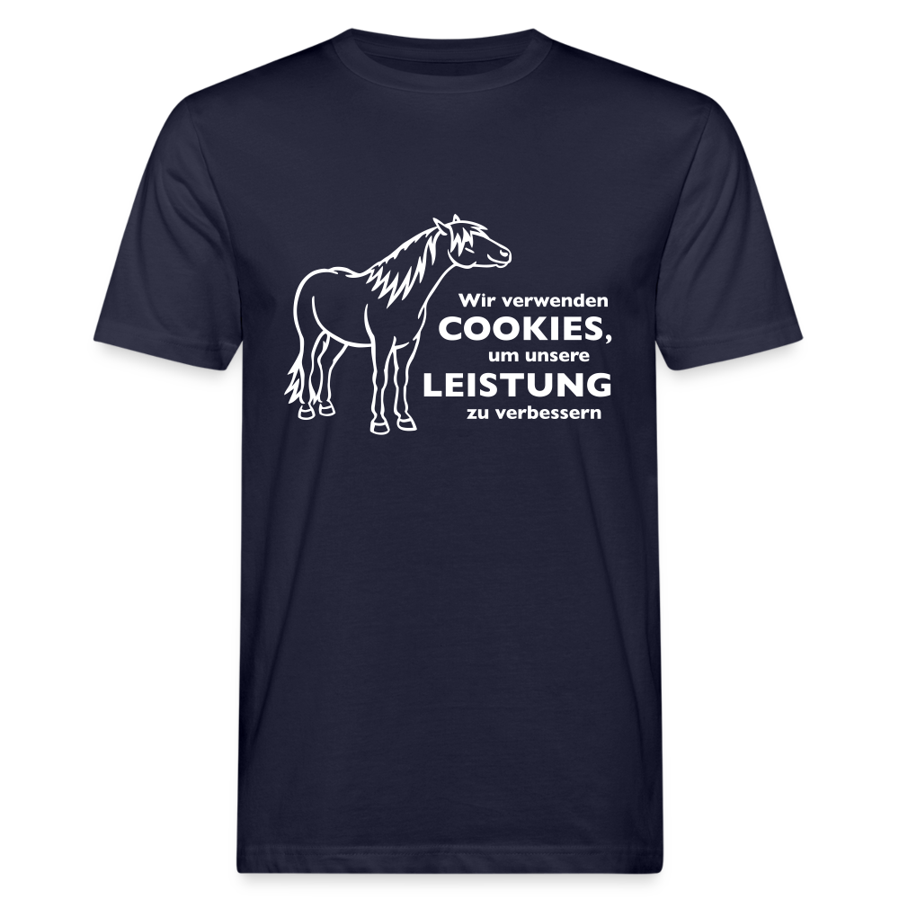 "Cookieverwendung" Grafik-Stil - Männer Bio-T-Shirt - Navy