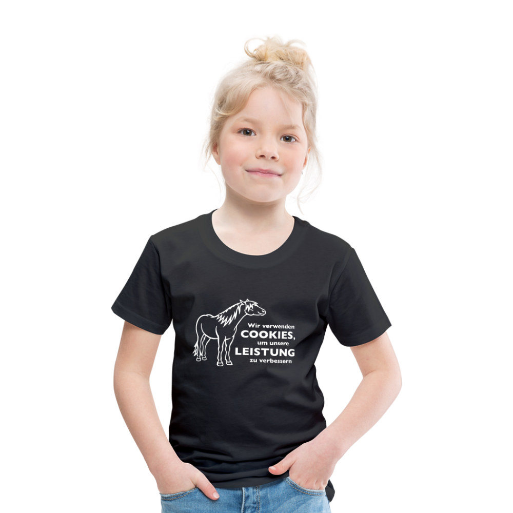 "Cookieverwendung" Grafik-Stil - Kinder T-Shirt - Schwarz