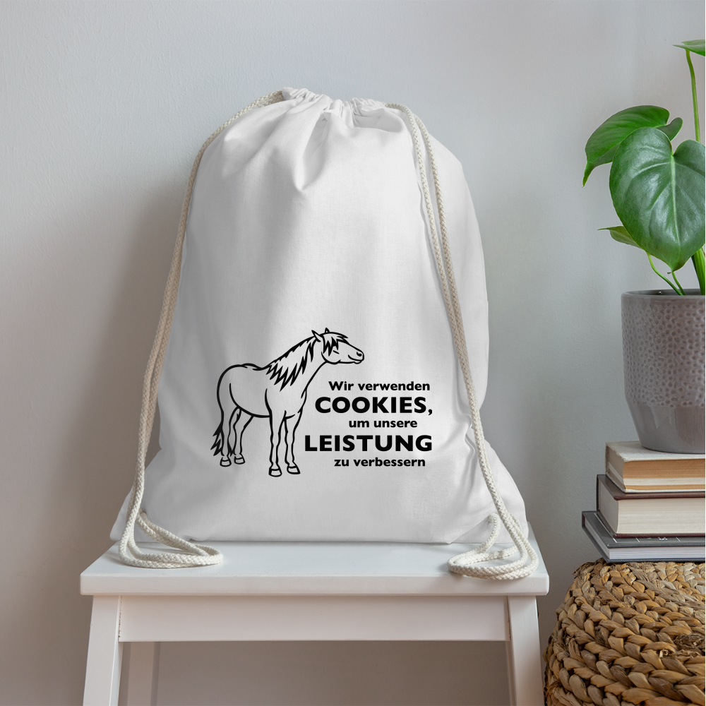 "Cookieverwendung" Grafik-Stil - Stallbeutel - weiß