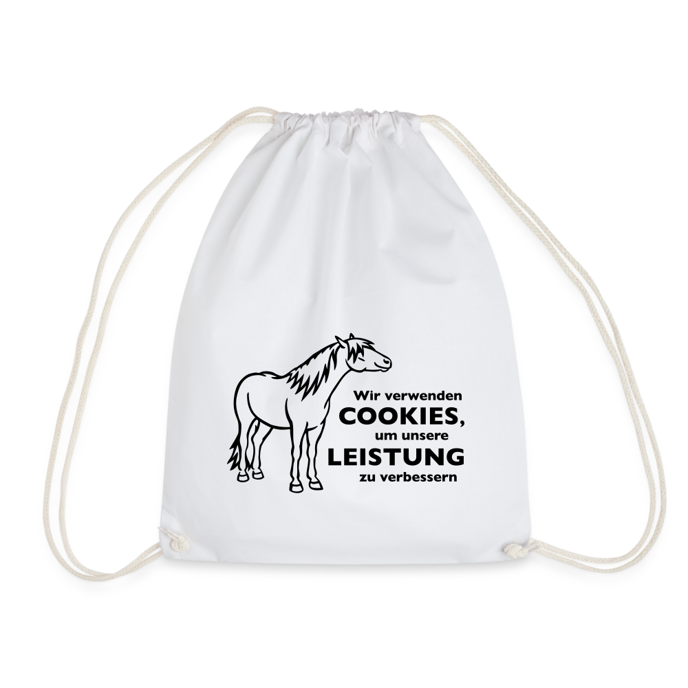 "Cookieverwendung" Grafik-Stil - Stallbeutel - weiß