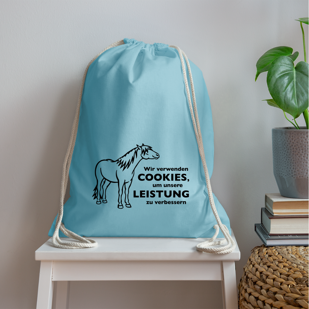 "Cookieverwendung" Grafik-Stil - Stallbeutel - Aqua