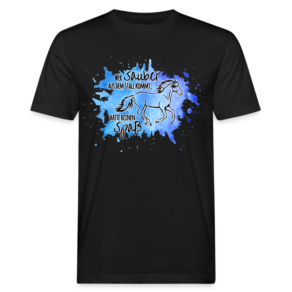 "Dreckspatz" Aquarell-Stil - Männer Bio-T-Shirt - Schwarz