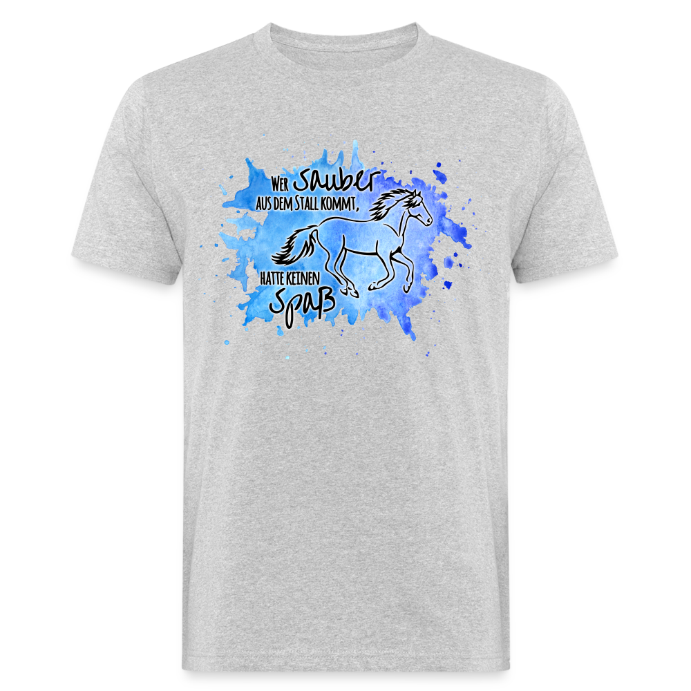 "Dreckspatz" Aquarell-Stil - Männer Bio-T-Shirt - Grau meliert
