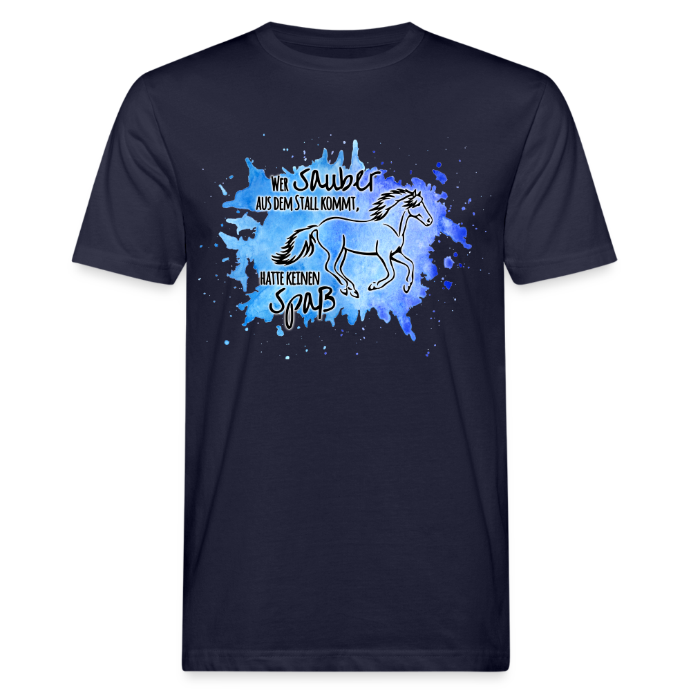 "Dreckspatz" Aquarell-Stil - Männer Bio-T-Shirt - Navy