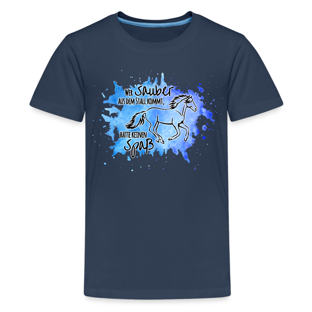 "Dreckspatz" Aquarell-Stil - Teenager T-Shirt - Navy