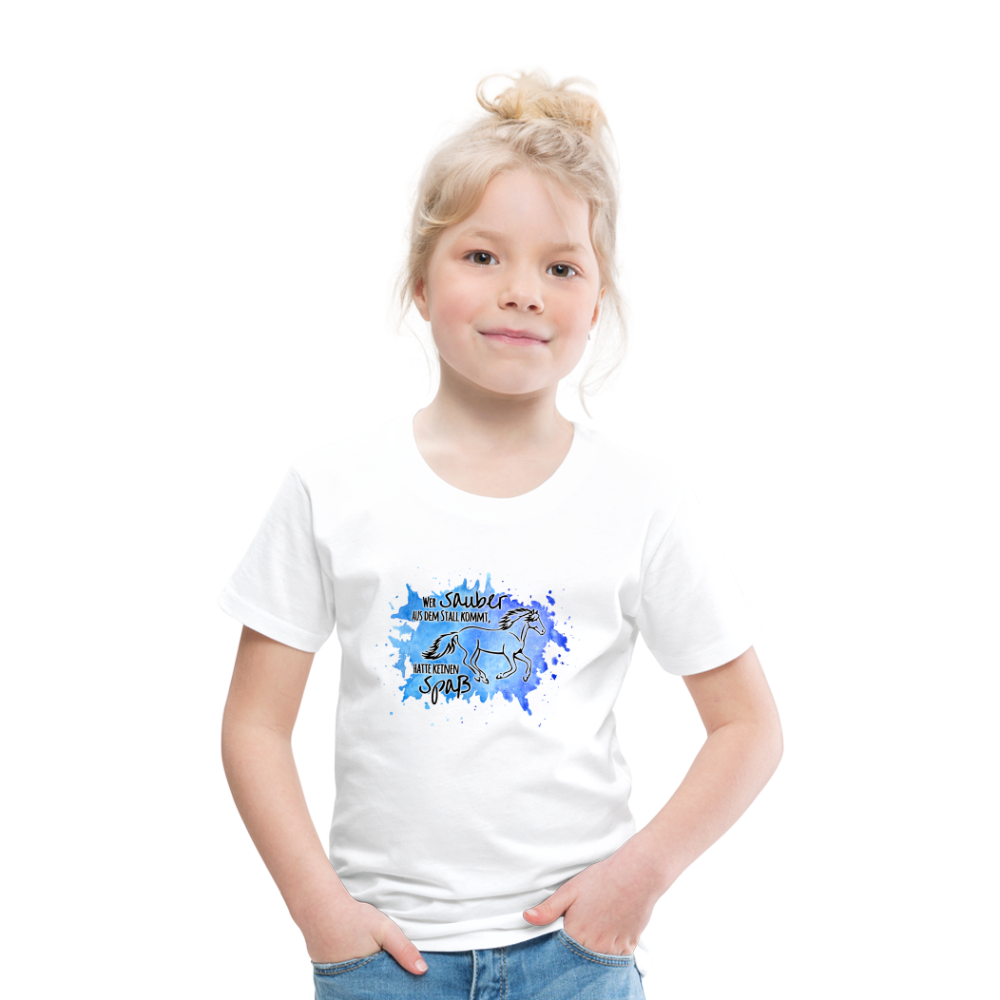 "Dreckspatz" Aquarell-Stil - Kinder T-Shirt - weiß