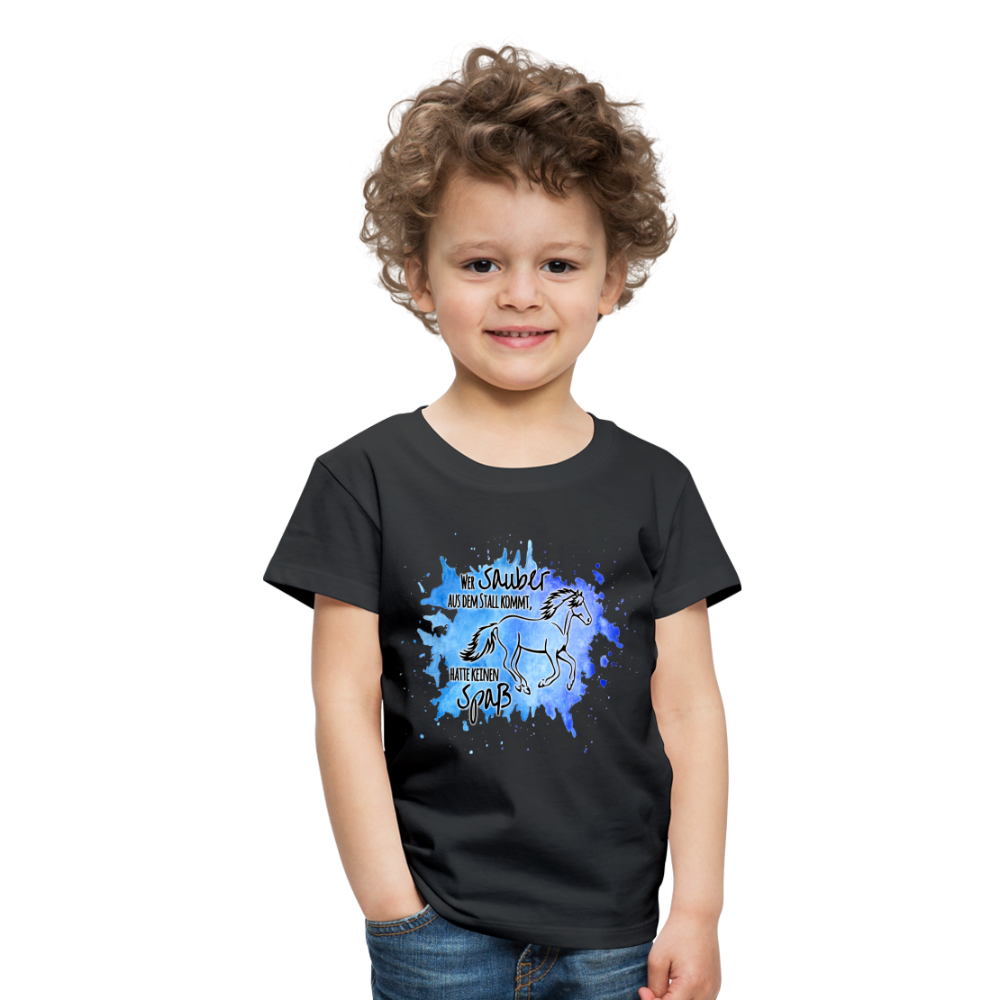 "Dreckspatz" Aquarell-Stil - Kinder T-Shirt - Schwarz