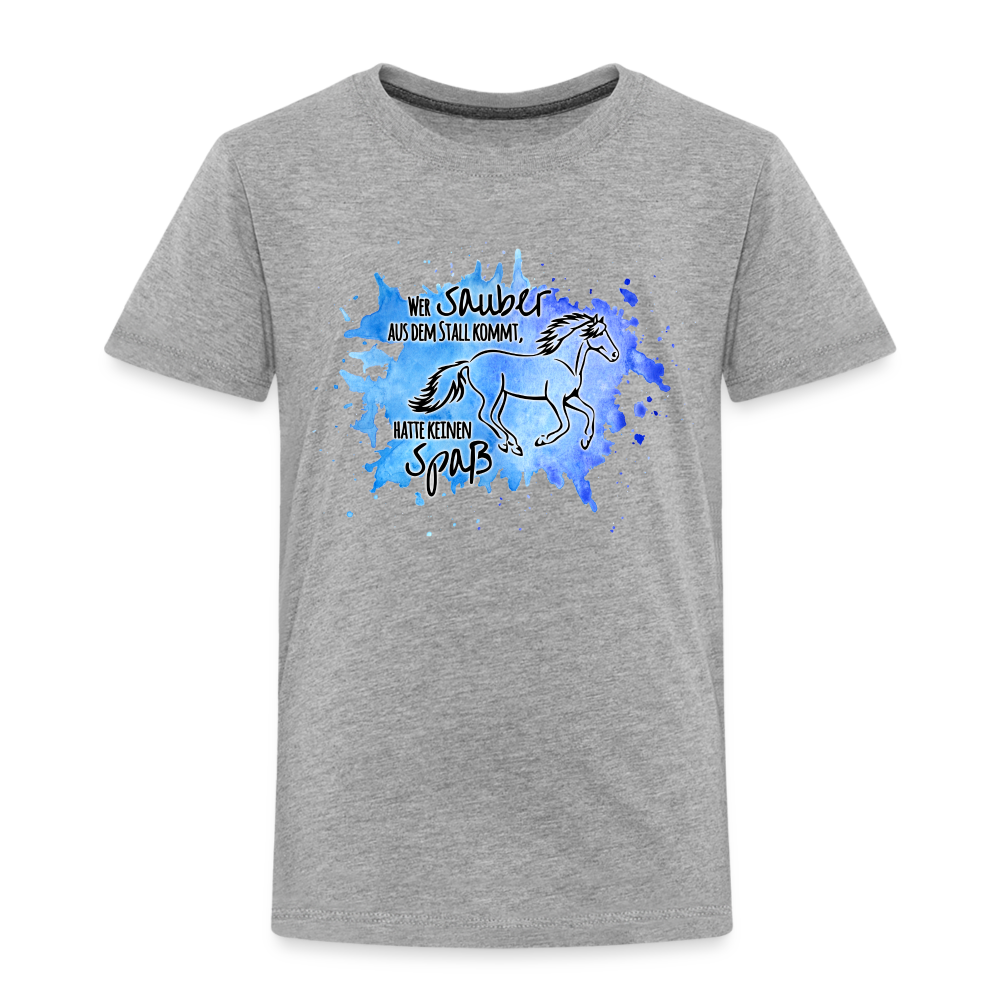 "Dreckspatz" Aquarell-Stil - Kinder T-Shirt - Grau meliert