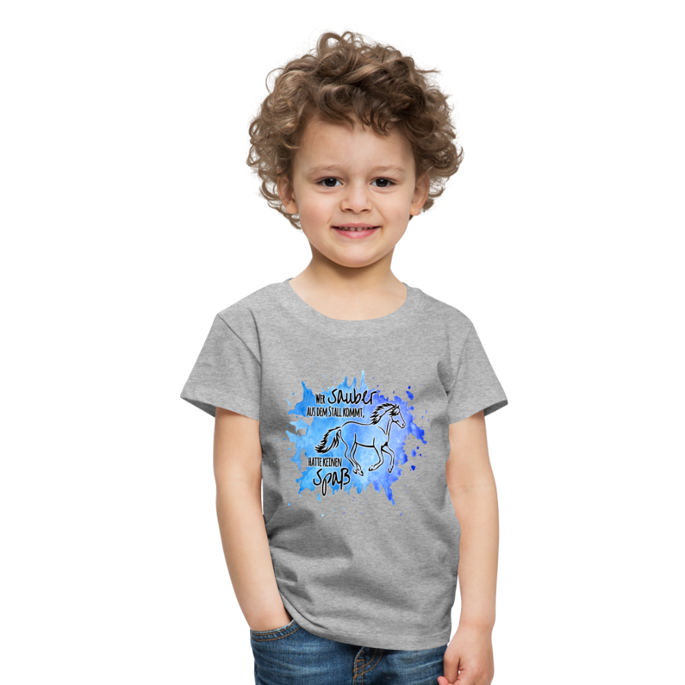 "Dreckspatz" Aquarell-Stil - Kinder T-Shirt - Grau meliert